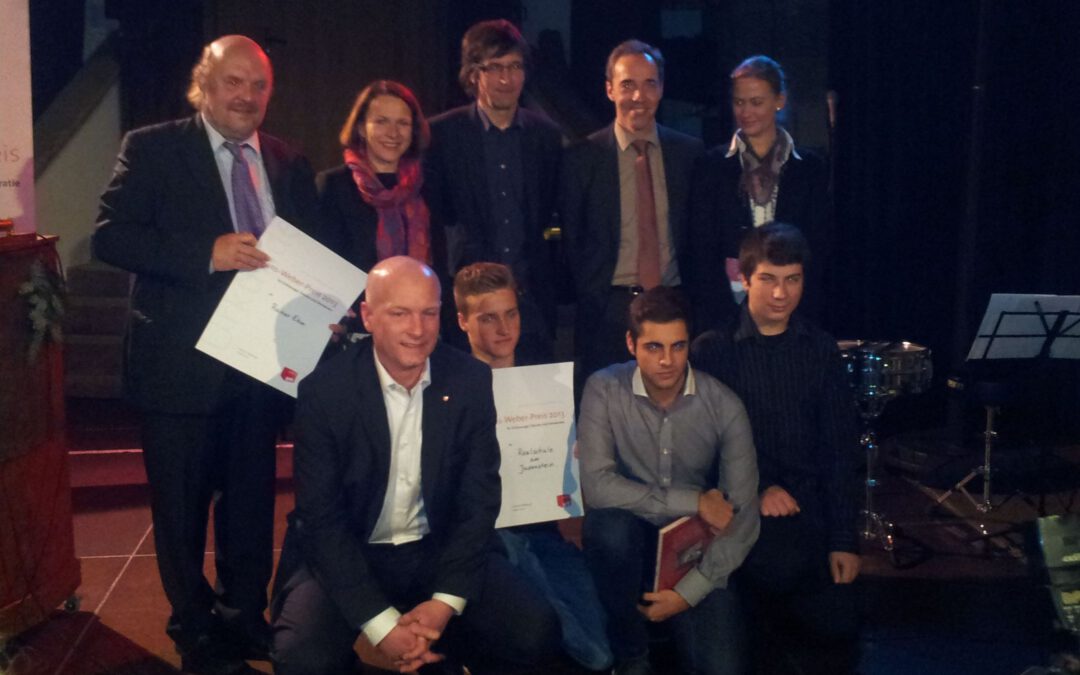 Die Realschule am Judenstein erhält den Hans-Weber-Preis