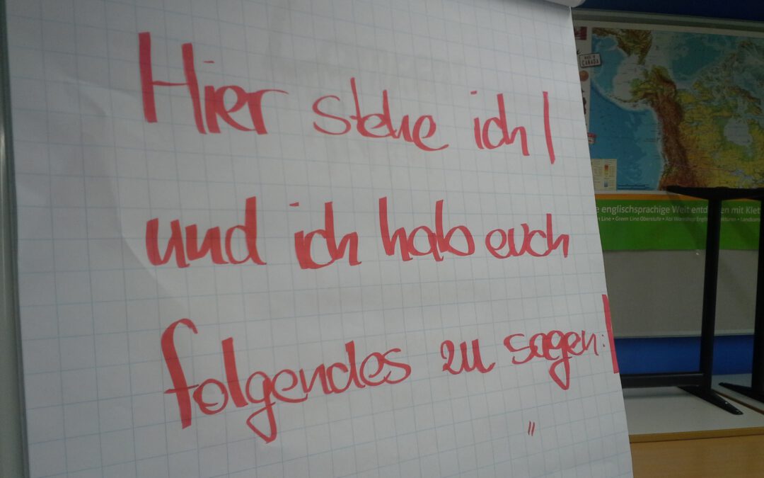 Von Profis lernen – Rhetorikkurs für unsere Achtklässler
