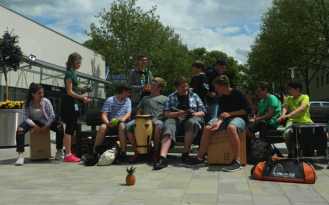Trommelgruppe bei „Schulen musizieren“ in Ansbach